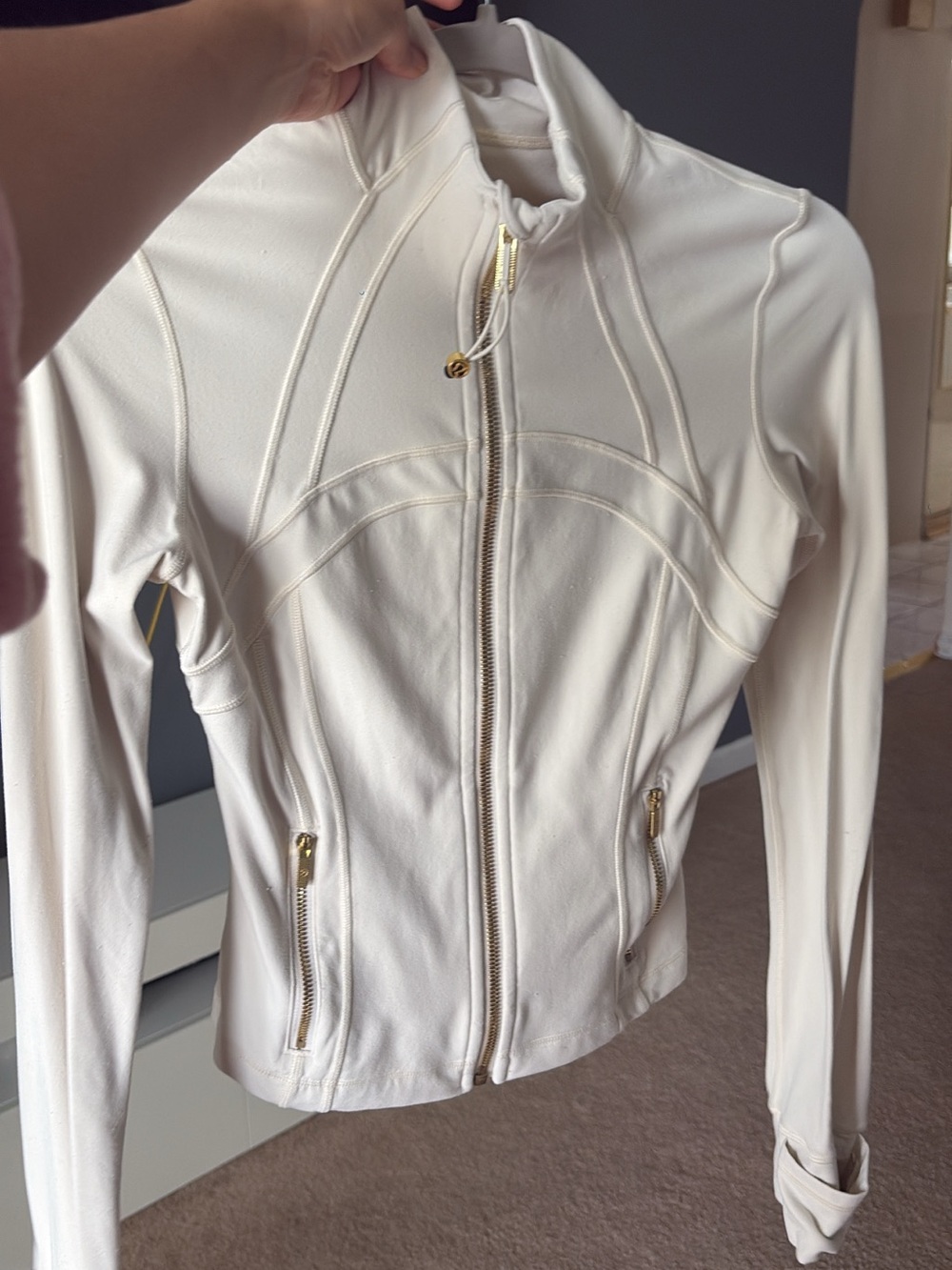 lululemon athletica Cream Zip-Up Utility Jacket